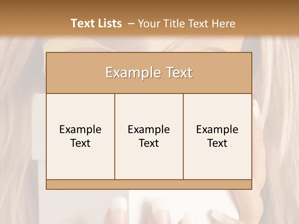 Caucasian Celebration Eyes PowerPoint Template