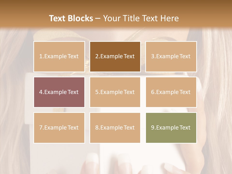 Caucasian Celebration Eyes PowerPoint Template