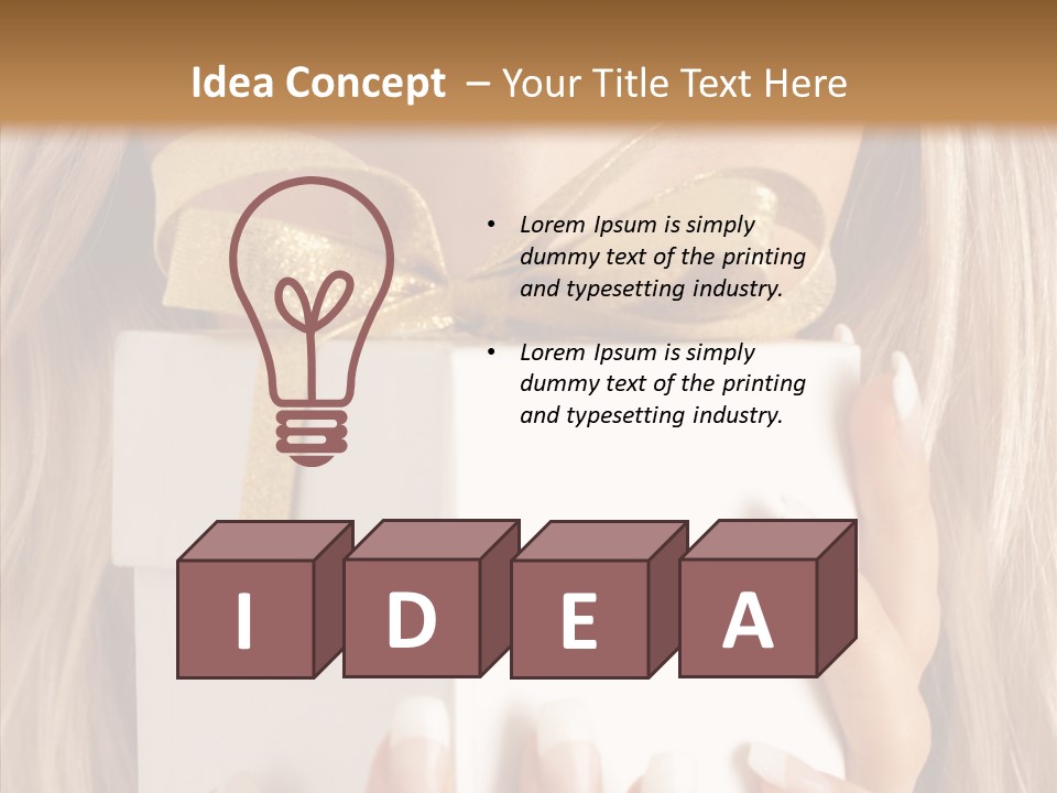 Caucasian Celebration Eyes PowerPoint Template