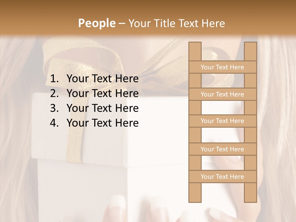 Caucasian Celebration Eyes PowerPoint Template