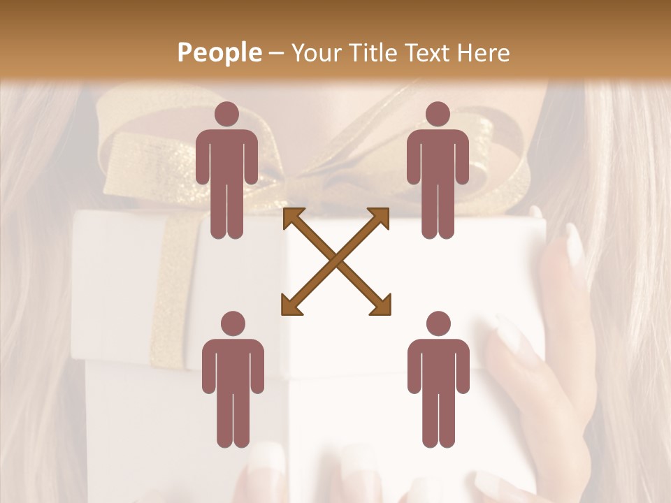 Caucasian Celebration Eyes PowerPoint Template