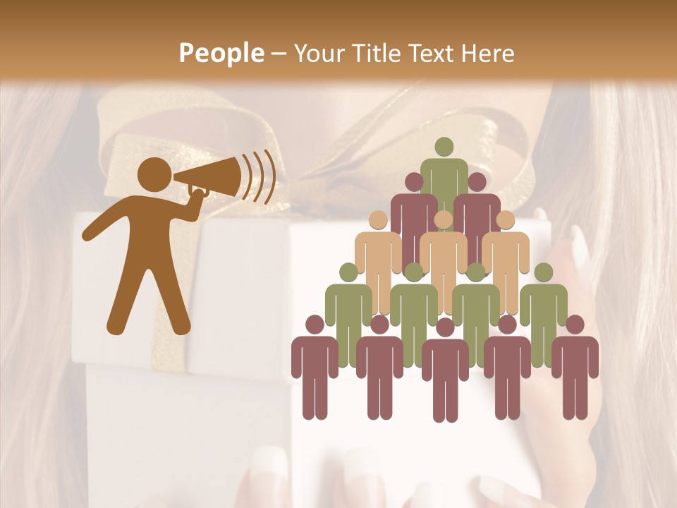 Caucasian Celebration Eyes PowerPoint Template