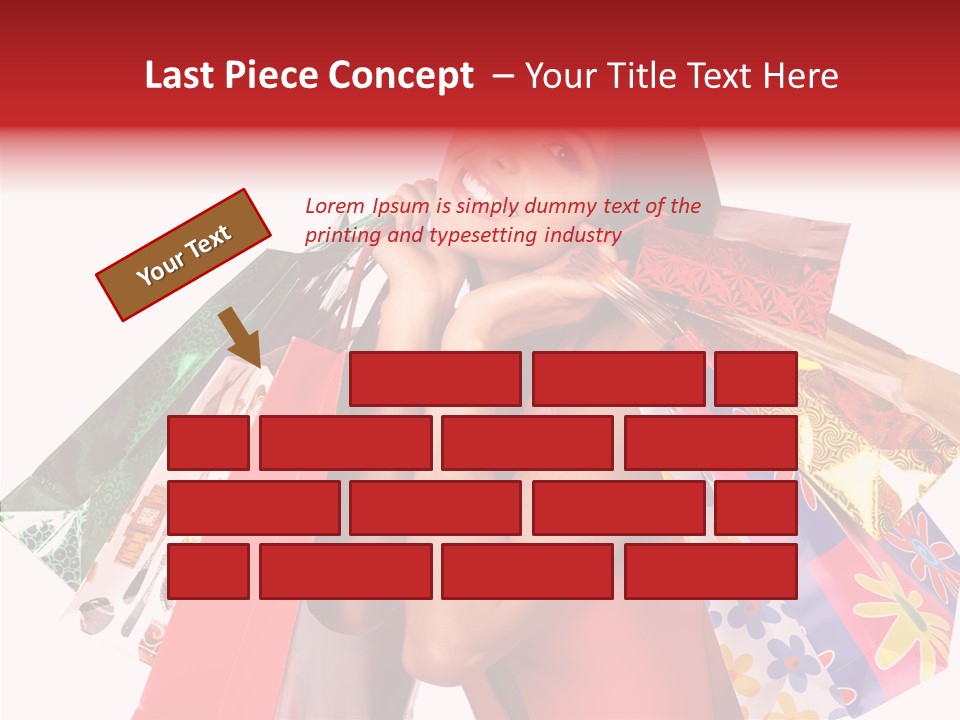 Isolated Girl Sale PowerPoint Template