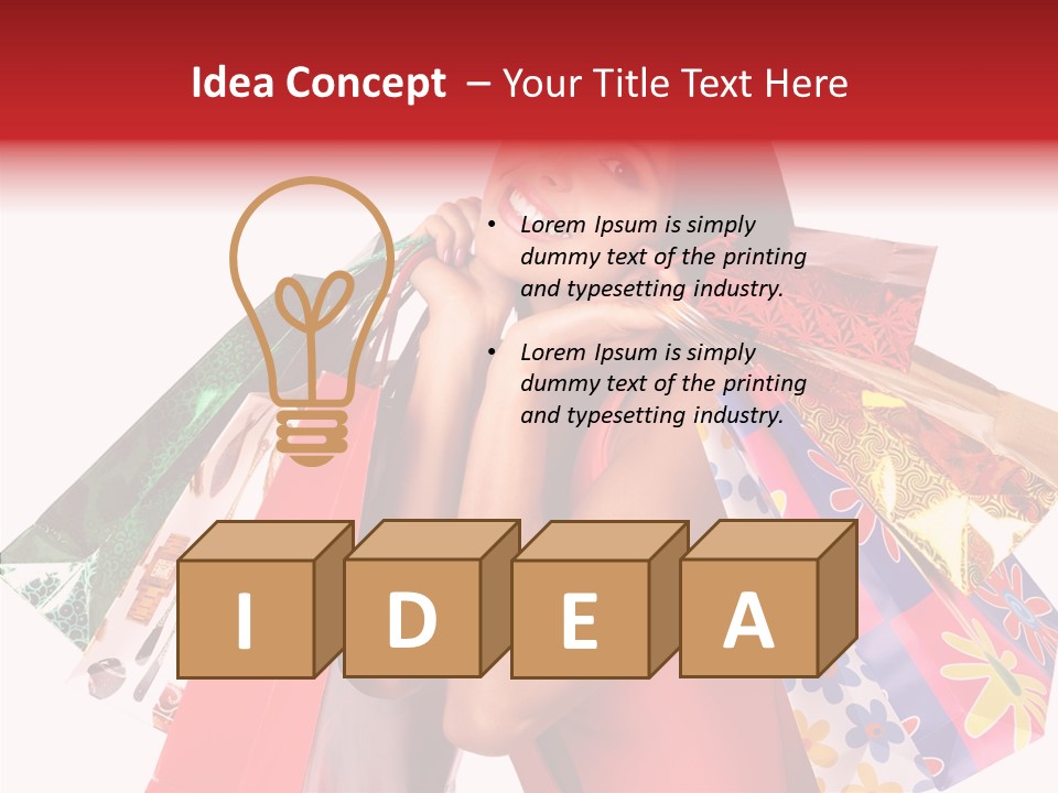 Isolated Girl Sale PowerPoint Template