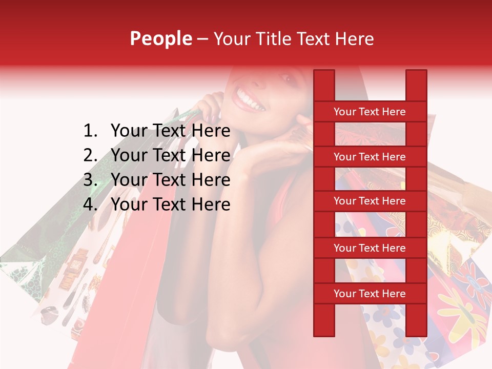 Isolated Girl Sale PowerPoint Template