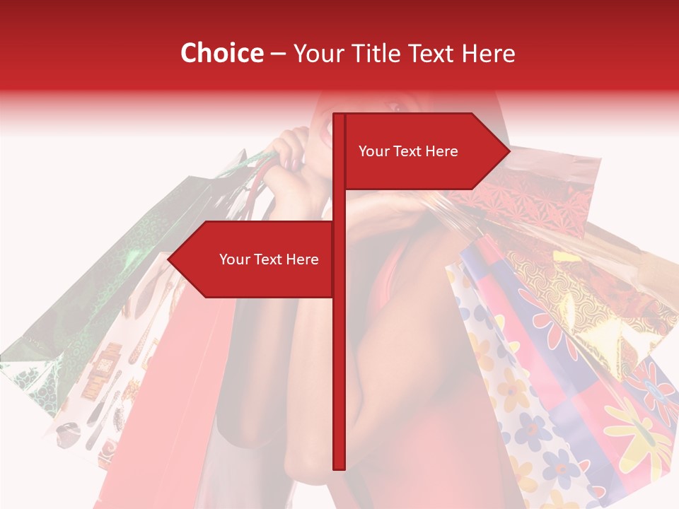 Isolated Girl Sale PowerPoint Template