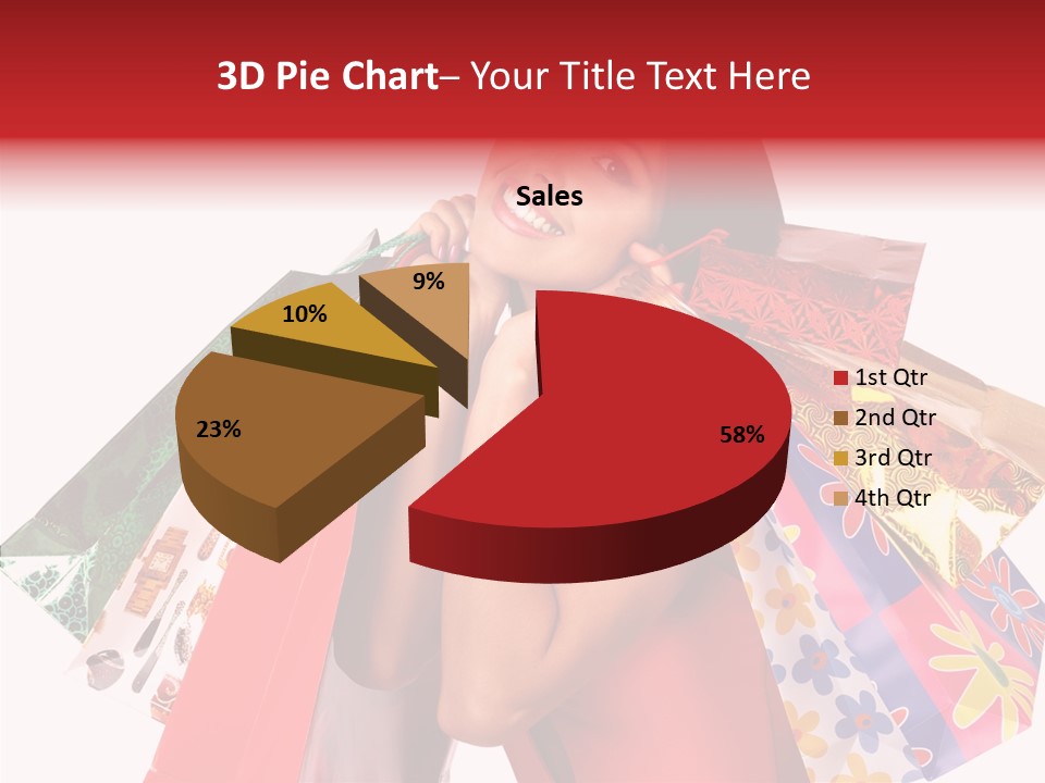 Isolated Girl Sale PowerPoint Template