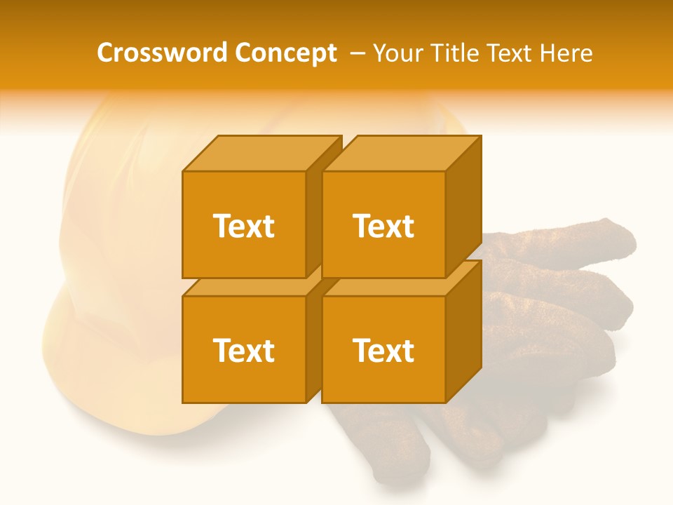 Construction Protective Head PowerPoint Template