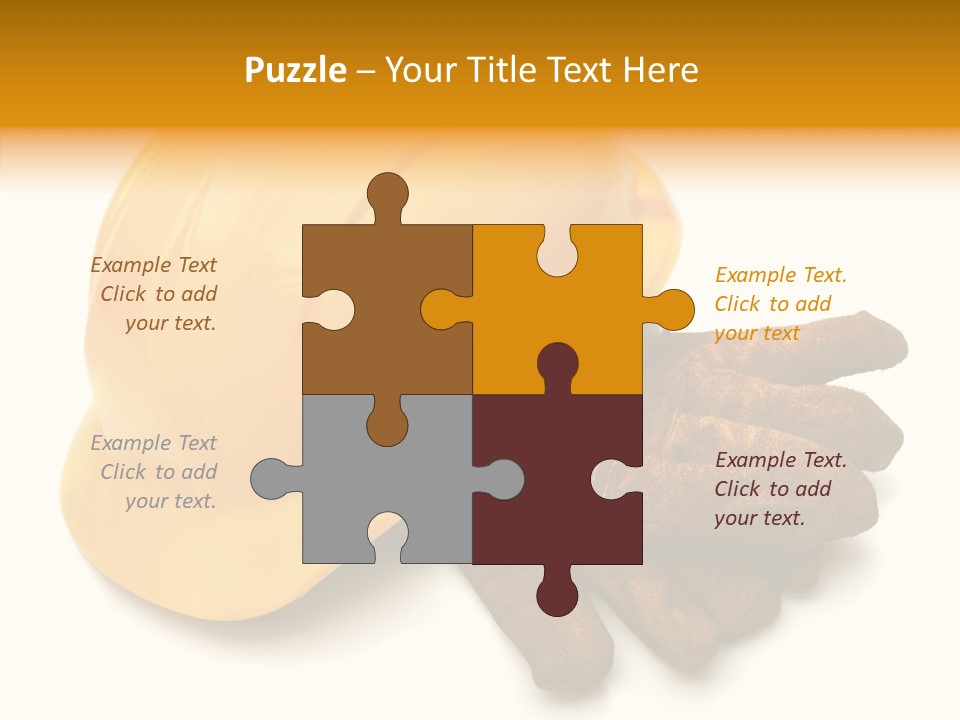 Construction Protective Head PowerPoint Template