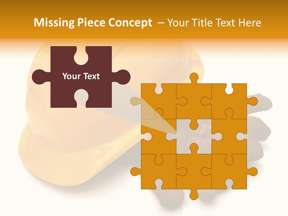 Construction Protective Head PowerPoint Template