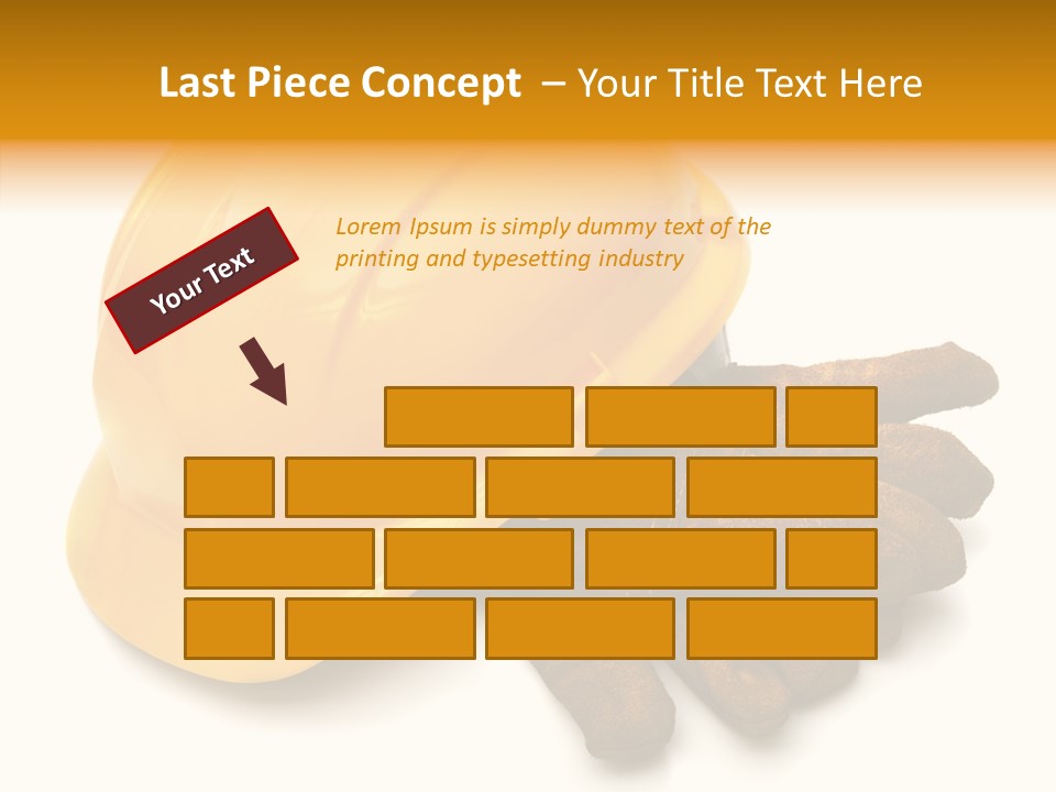 Construction Protective Head PowerPoint Template