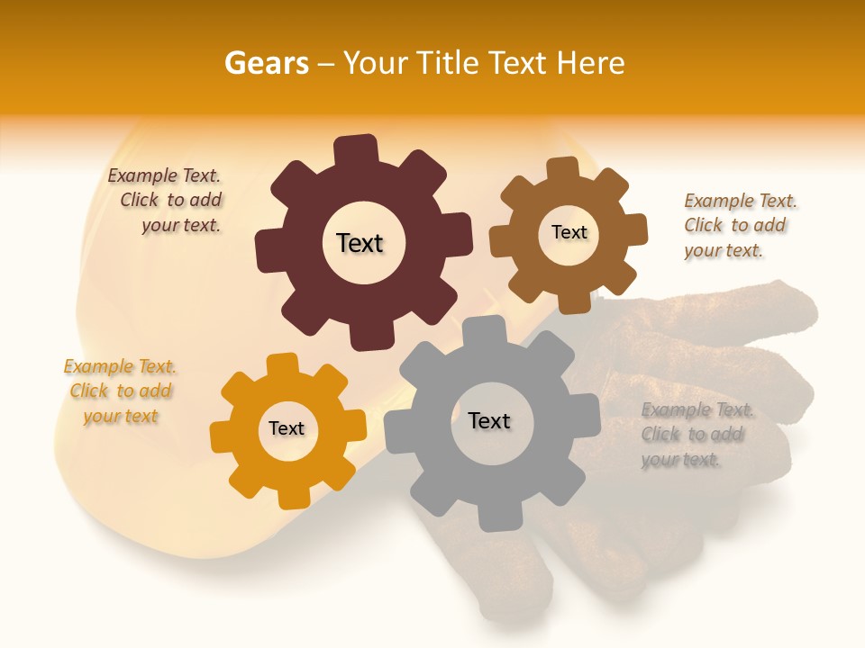 Construction Protective Head PowerPoint Template