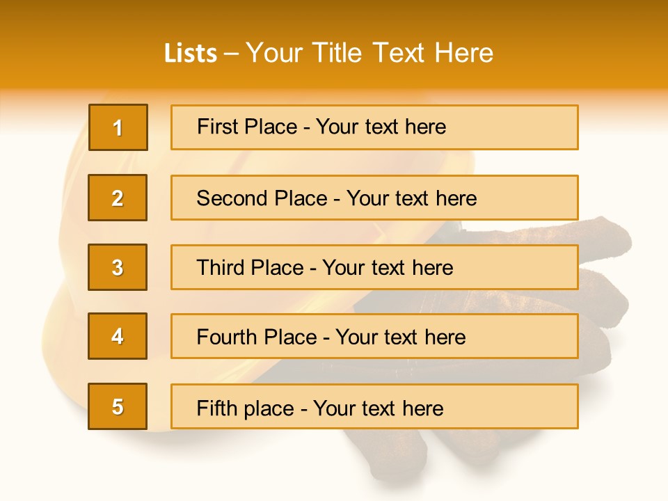 Construction Protective Head PowerPoint Template