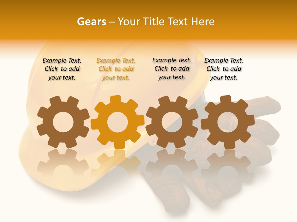 Construction Protective Head PowerPoint Template