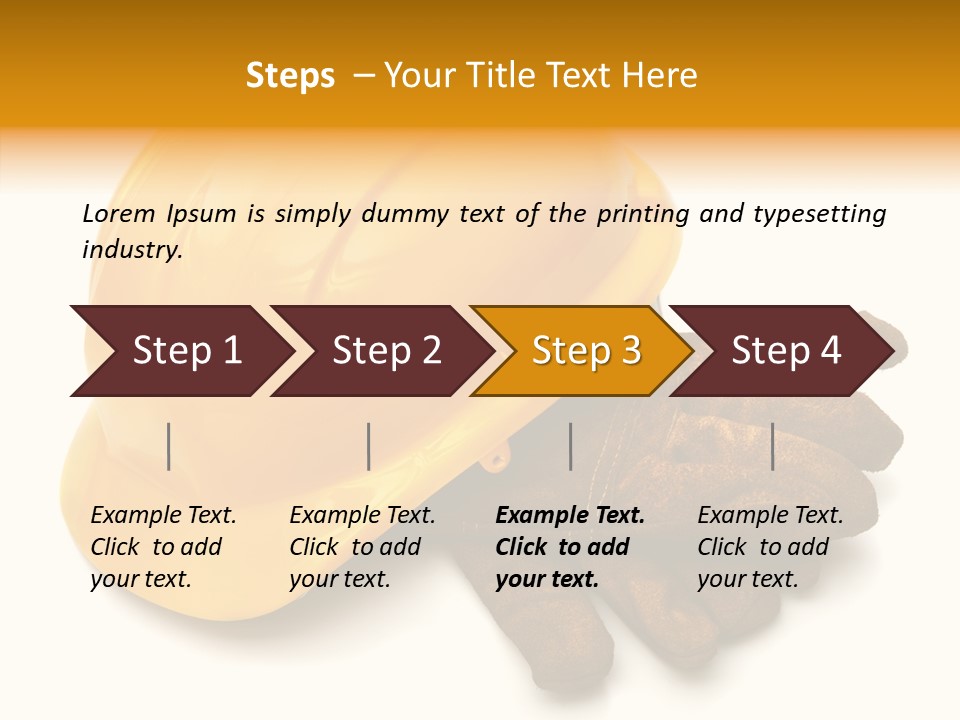 Construction Protective Head PowerPoint Template