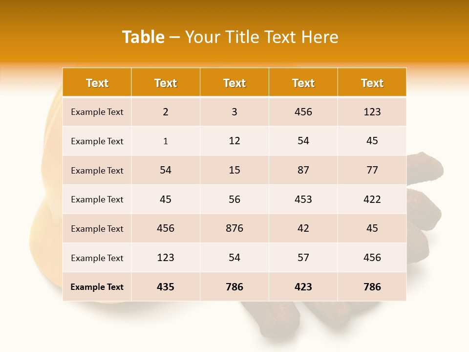 Construction Protective Head PowerPoint Template