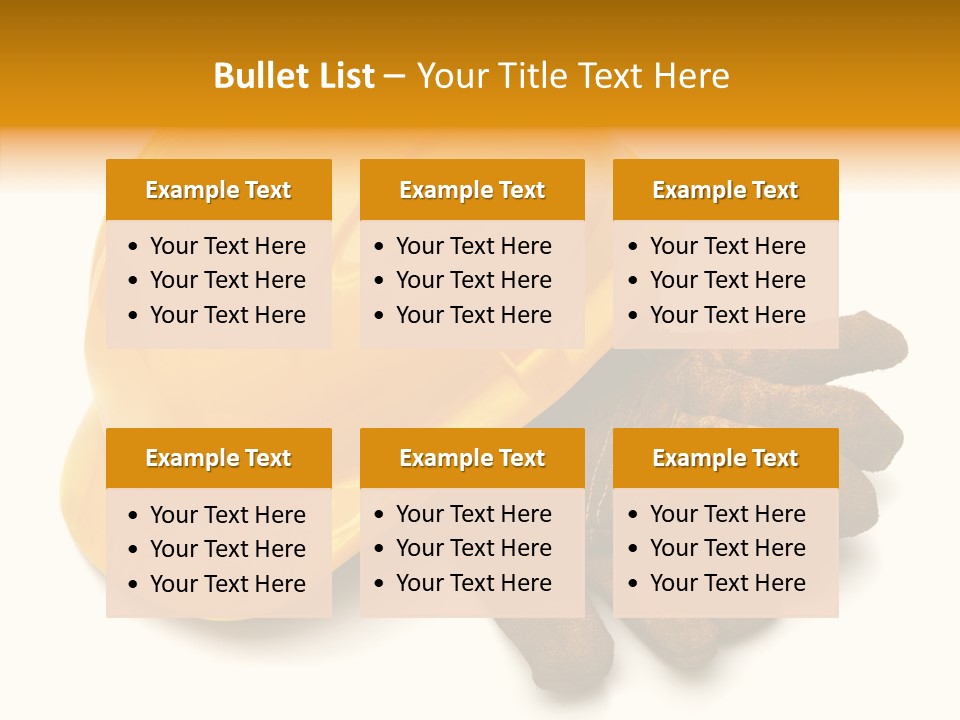 Construction Protective Head PowerPoint Template