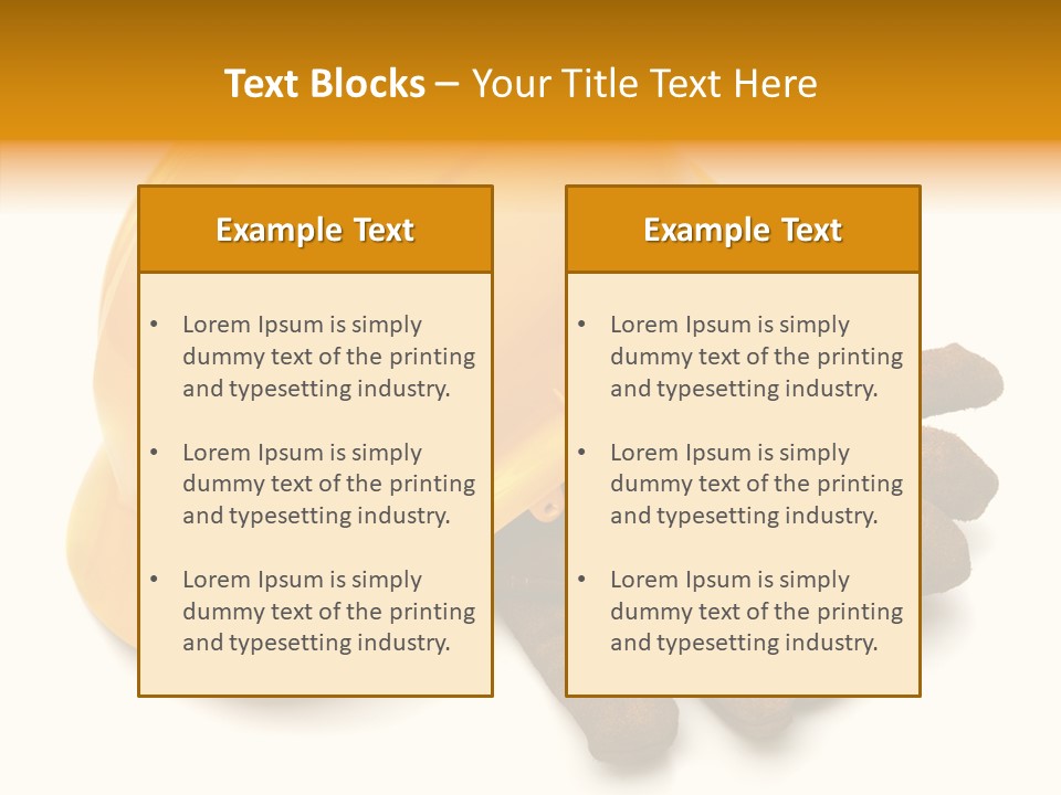 Construction Protective Head PowerPoint Template