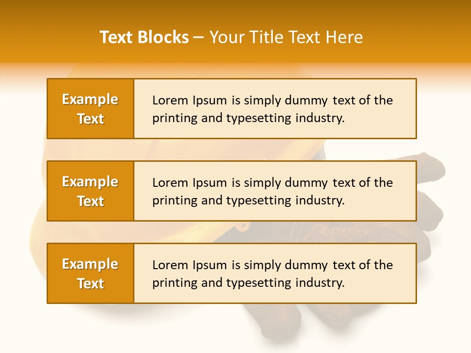 Construction Protective Head PowerPoint Template