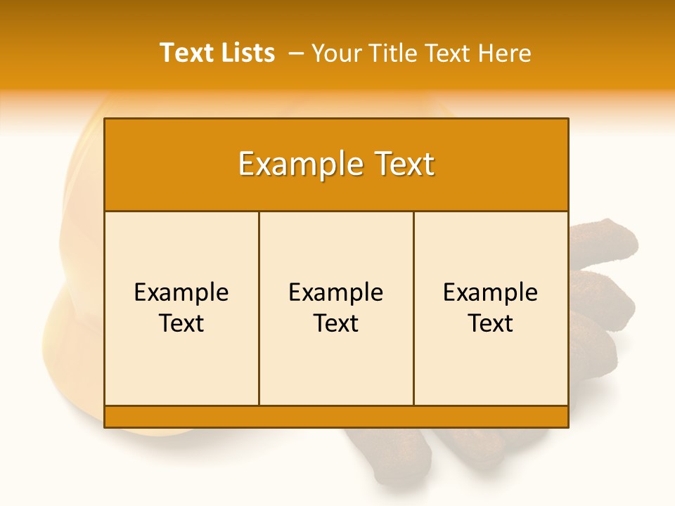 Construction Protective Head PowerPoint Template