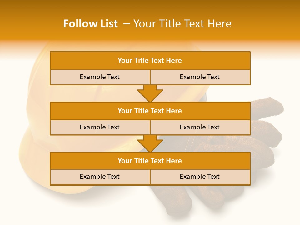 Construction Protective Head PowerPoint Template