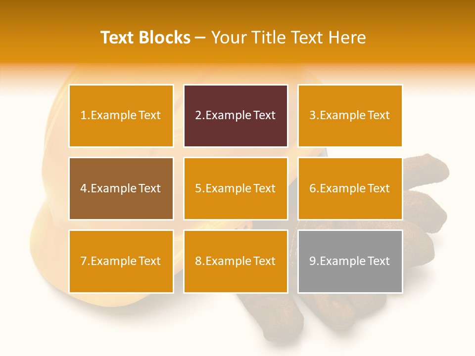Construction Protective Head PowerPoint Template