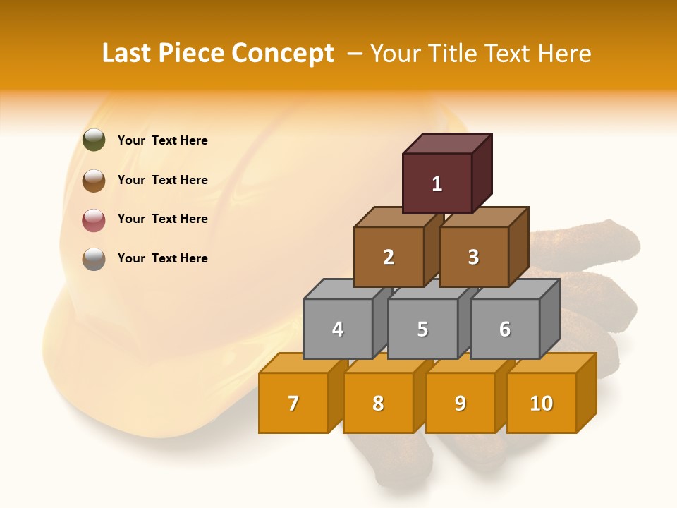 Construction Protective Head PowerPoint Template
