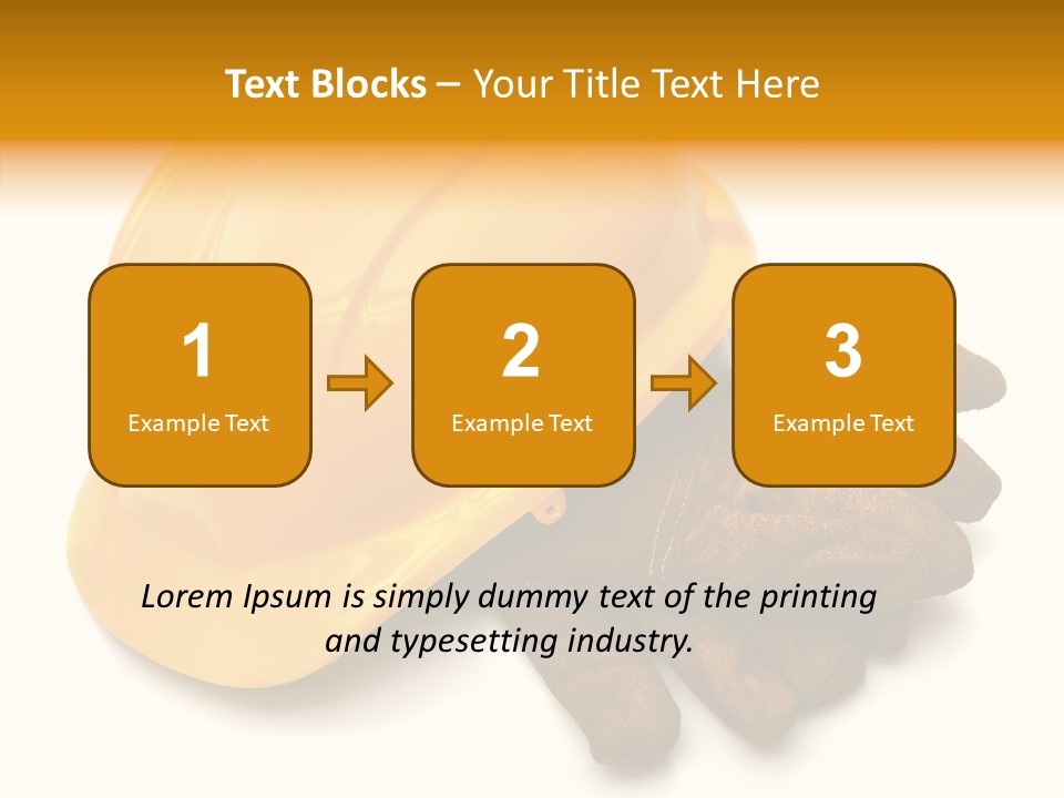 Construction Protective Head PowerPoint Template