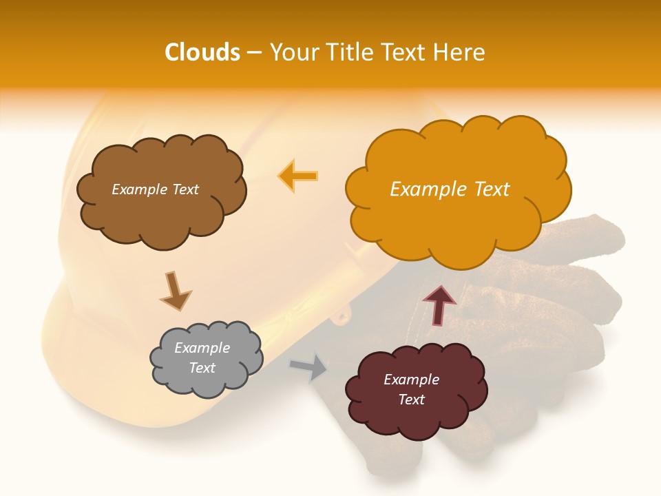 Construction Protective Head PowerPoint Template