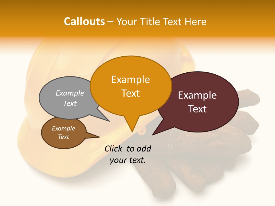 Construction Protective Head PowerPoint Template
