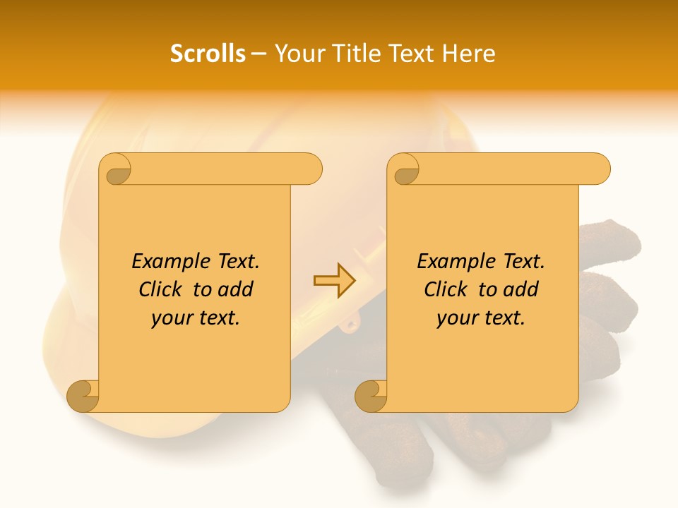 Construction Protective Head PowerPoint Template