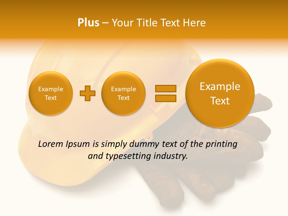 Construction Protective Head PowerPoint Template