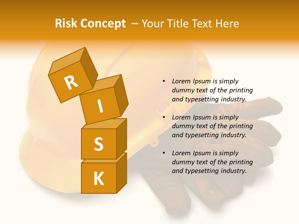 Construction Protective Head PowerPoint Template