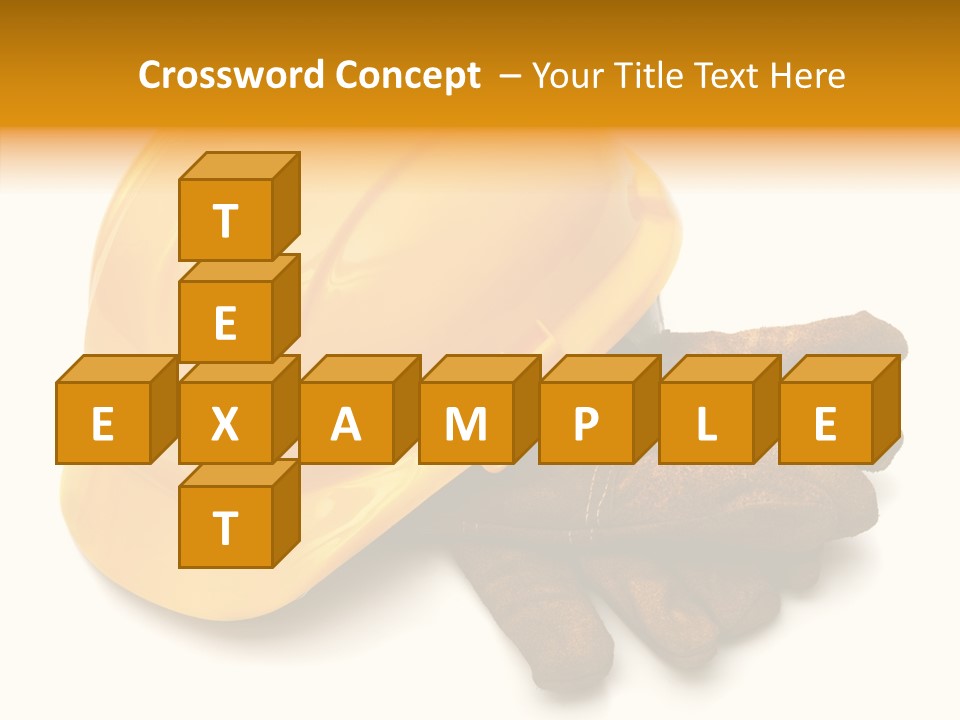 Construction Protective Head PowerPoint Template