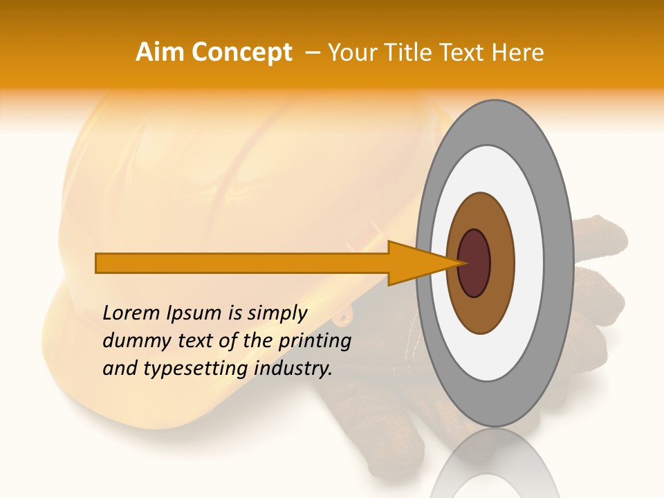 Construction Protective Head PowerPoint Template