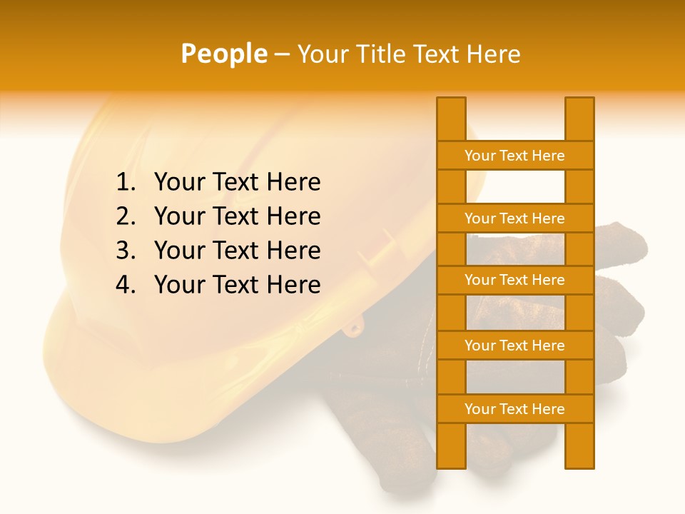 Construction Protective Head PowerPoint Template