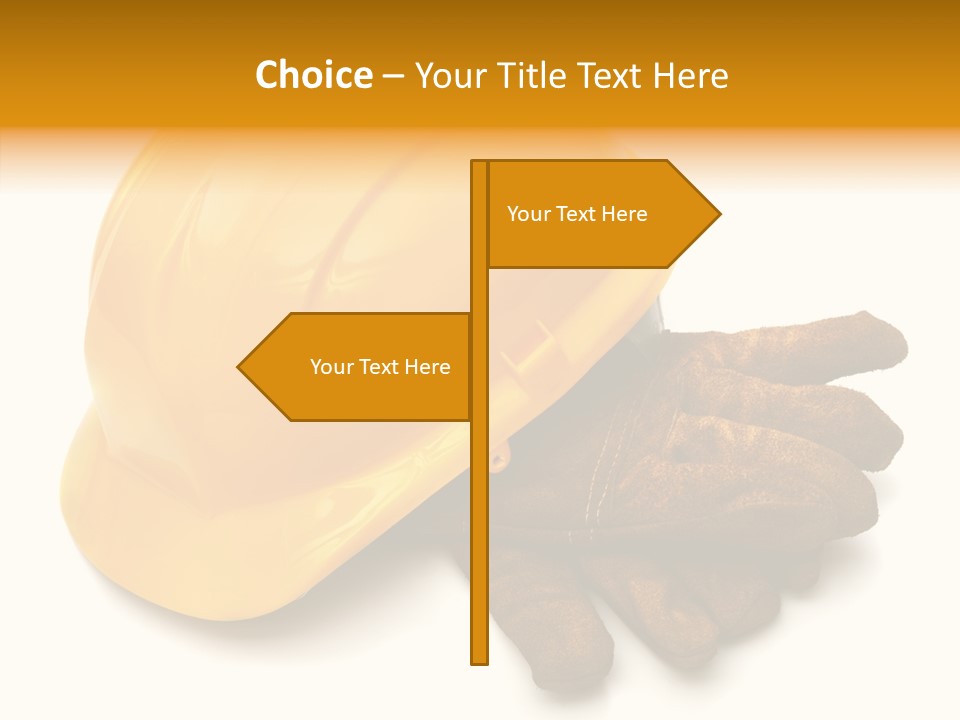 Construction Protective Head PowerPoint Template