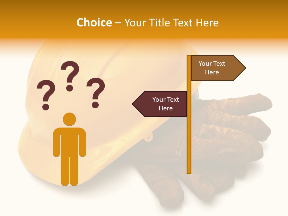 Construction Protective Head PowerPoint Template