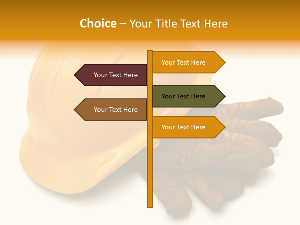 Construction Protective Head PowerPoint Template