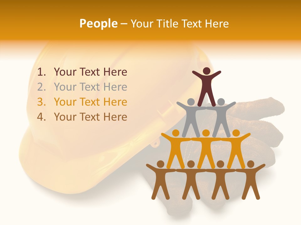 Construction Protective Head PowerPoint Template