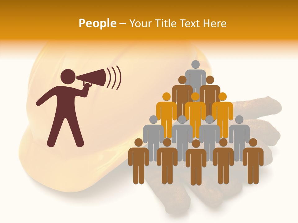 Construction Protective Head PowerPoint Template