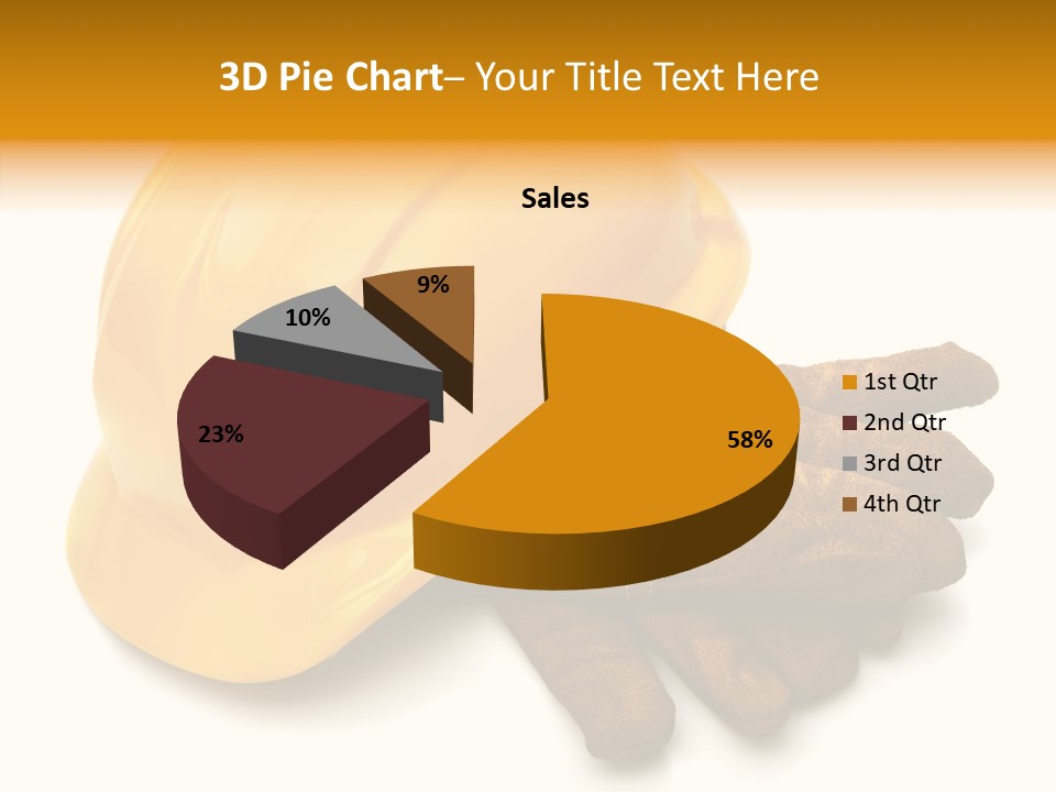 Construction Protective Head PowerPoint Template