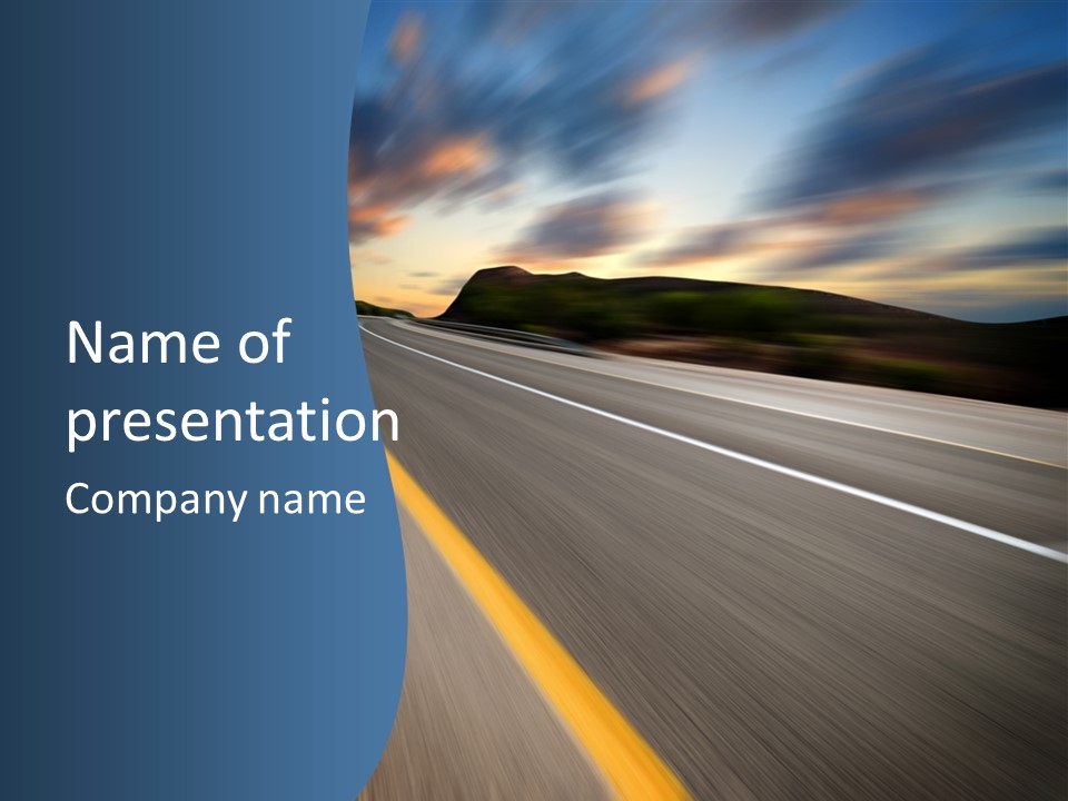 Blur Motion Mountain PowerPoint Template