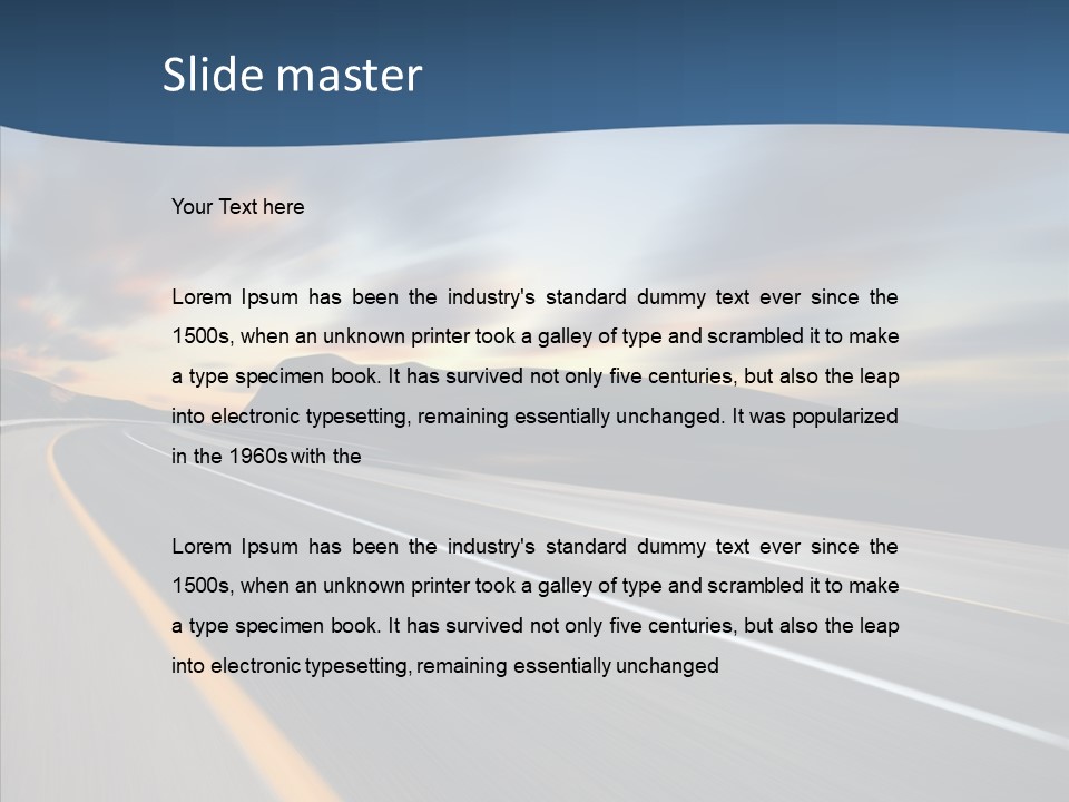 Blur Motion Mountain PowerPoint Template