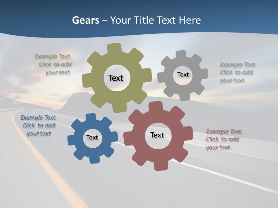 Blur Motion Mountain PowerPoint Template