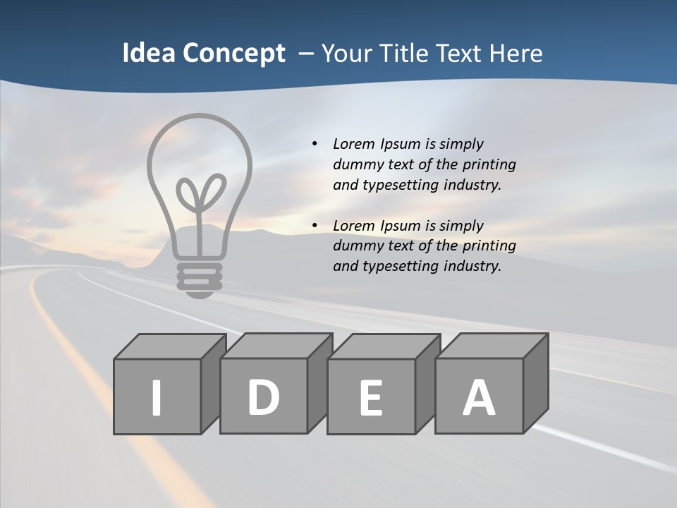 Blur Motion Mountain PowerPoint Template