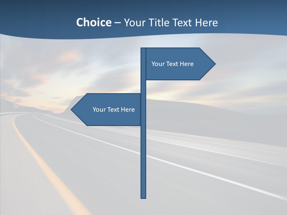 Blur Motion Mountain PowerPoint Template