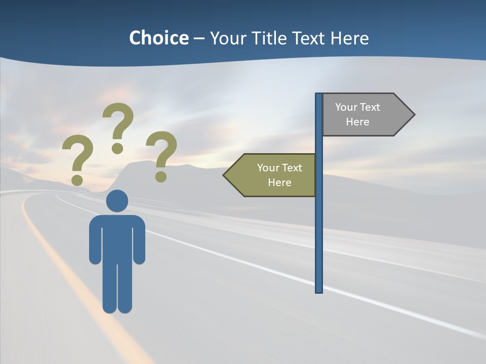 Blur Motion Mountain PowerPoint Template