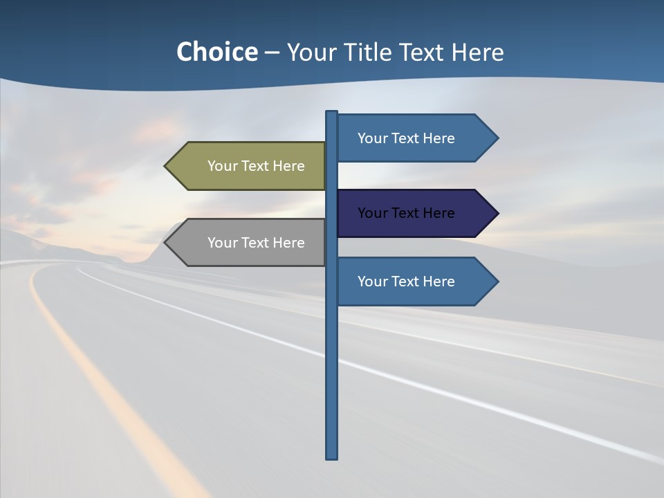 Blur Motion Mountain PowerPoint Template