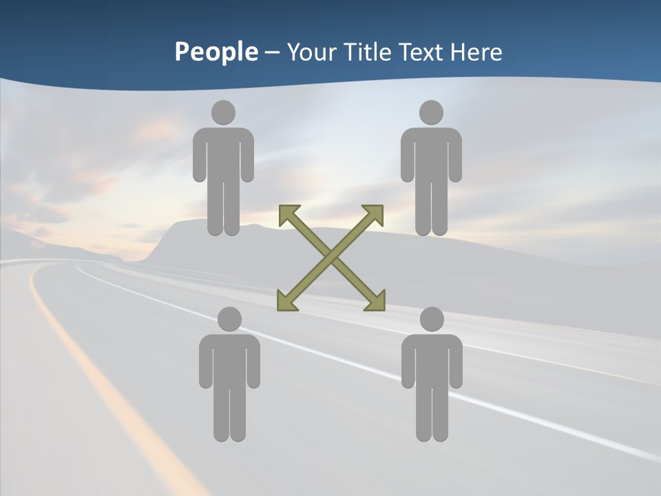 Blur Motion Mountain PowerPoint Template